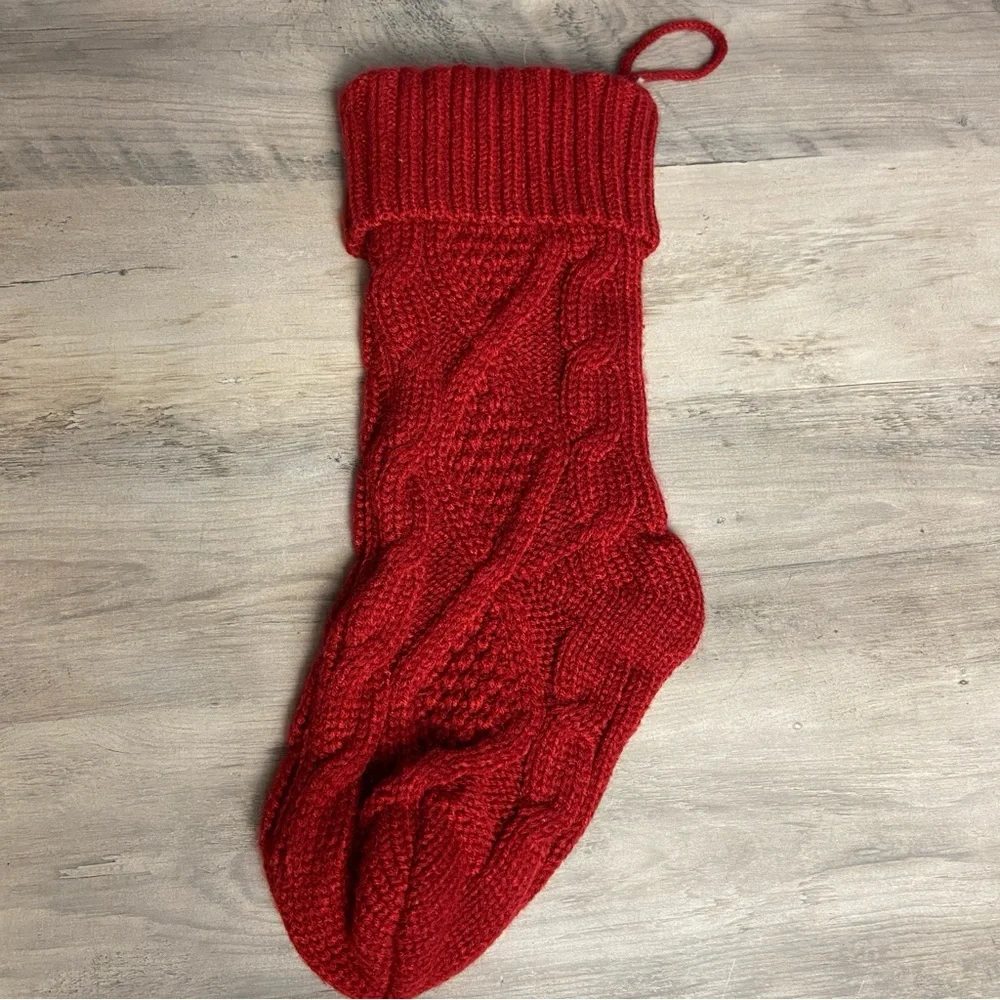 Christmas Stockings‎ Red Cable Knit Holiday Winter Decor